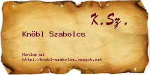 Knöbl Szabolcs névjegykártya